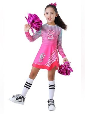 Addison, Disney Zombies Cheerleader costume,Girls X- Small 4-5  (110)l, Dress,